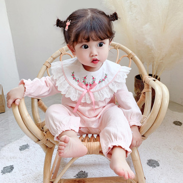 Baby Girls Clothes Baby Party Birthday Rompers Newborn Infant Baptism Romper Long Sleeve Autumn Winter Clothes Warm Jumpsuit