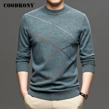 COODRONY Brand Autumn Winter Thick Warm Sweater Men High Quality Merino Wool Sweaters Fashion Casual O-Neck Pullover Men C3034