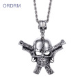 Large Gun And Skull Pendant Necklace For Guys