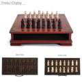 32Pcs/Set Wood Chess Chinese Retro Terracotta Chessman Chess Wood Do old Carving Resin Chessman Birthday Christmas Gift