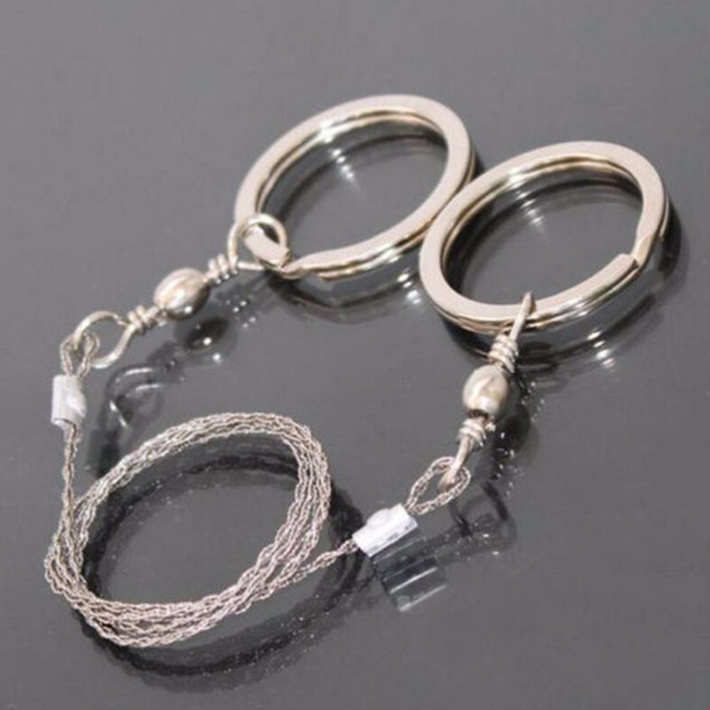 Field Survival Stainless Wire Saw Hand Chain Saw Cutter Outdoor Emergency Fretsaw Camping Hunting Wire Saw Survival Tool