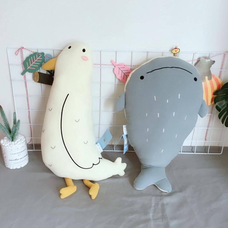 50/80cm Bear/Fox/Whale/Seabird Stuffed Plush Toys Soft Forest Ocean Animal Plush Pillows Dolls Home Decor Kawaii Kids Girls Gif