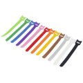 30pcs Reusable Cable Ties Cord Nylon Strap Hook Loop Tidy Organiser Tool Tidy Hook T-type Velcro Cable Tie 1.2x20cm Multi-color