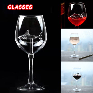 Glass Cup European Crystal Glass Shark Red Wine Glass Cup wine bottle Glass High Heel Shark Red Wine Gift 300ml 3