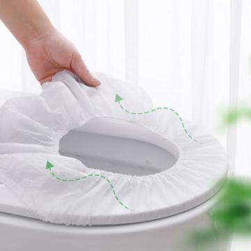 Single Piece Independent Packaging 10 Pcs Non-woven Disposable Travel Toilet Seat Cover Waterproof Toilet Seat Bathroom Supplies