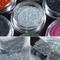 0.3g Powder Nail Glitter Laser Silver Pink Glitter Chrome Nail Powder Shimmer Gel Polish Flakes for Pigment