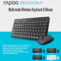 Rapoo 8000M Multi-mode Silent Wireless Keyboard Mouse Combo Switch Between Bluetooth & 2.4G Connect 3 Devices For Computer/Phone
