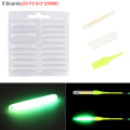 50pcs/lot 3 x 25mm Luminous Float Glowing Fluorescent Fishing Light Visibility 15m 49ft with Lightproof Light- tight Packaging