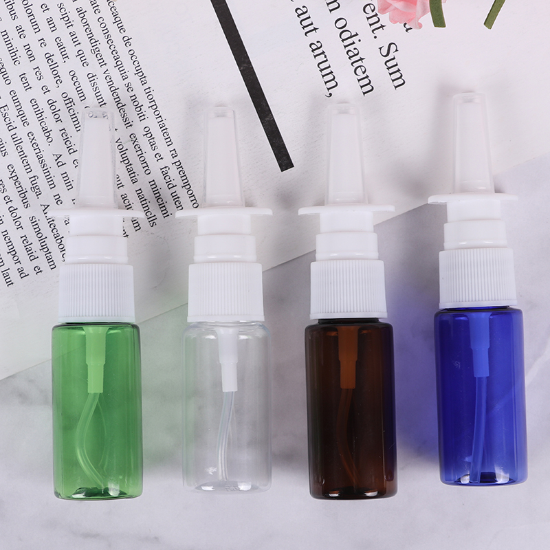 5pcs 15ML Empty Bottle Plastic Nasal Spray Bottles Pump Sprayer Mist Nose Spray Refillable Bottles For Medical