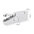 White Mini Hand Sewing Machine Set Handheld Electric Sewing Machine with Sewing Thread need 4 AA Battry Arts Crafts Sewing Tool