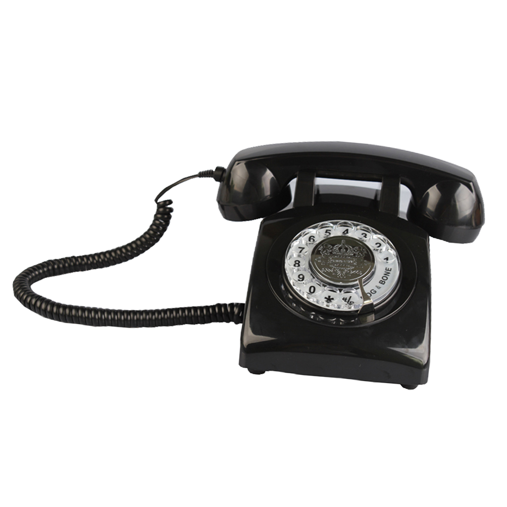 Rotary Dial Telephone for Home Office Retro Design 1970's Classic Style desk phone Landline
