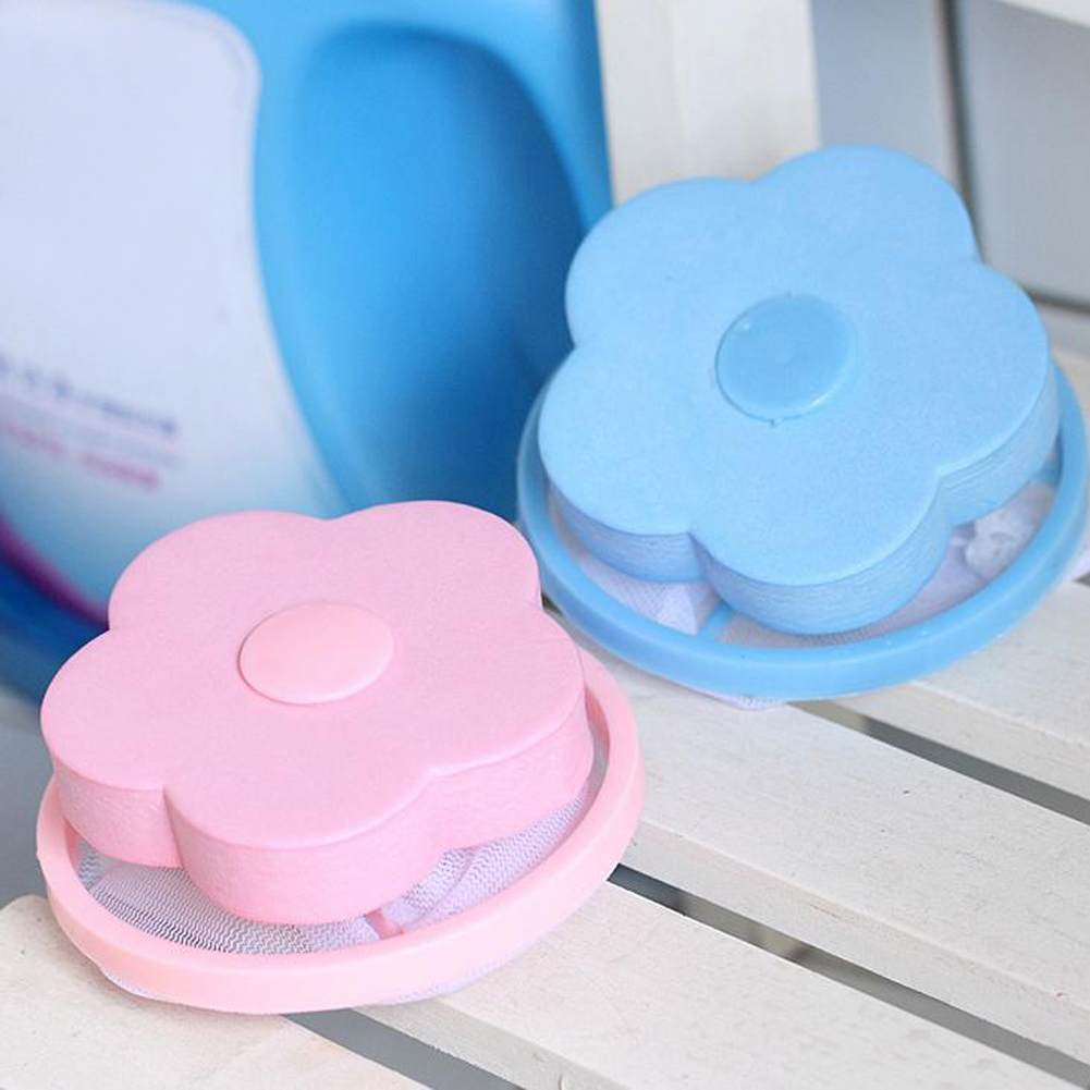 Magic Hair Remover Laundry Ball Washing Machine Hair Ball Removal Tool Suction Remover Bag Laundry Cleaning Tools Blue/Pink