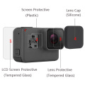 New Tempered Glass Protector Cover Case For Go Pro Gopro Hero 5 6 7 Hero5 Hero6 Hero7 Camera Lens Cap LCD Screen Protective Film