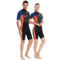 1.5mm Neoprene+Shark Skin Short Wetsuit One-piece Swimsuit Surfing Suit for Men Women Scuba Snorkeling Swimming Sailing