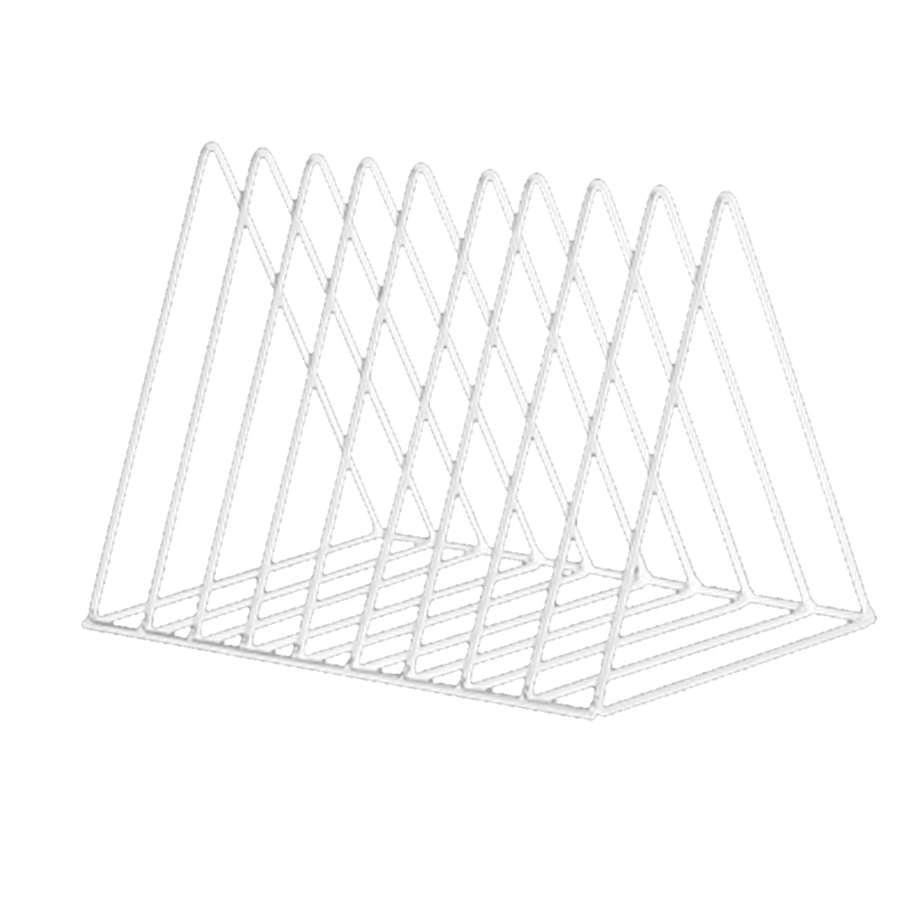 Metal Triangle Organizer Rack 9 Slot Newspaper Magazine Holder Document File Stand Journals Book Rack for Office Study Room
