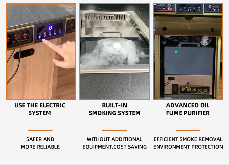 Hot pot barbecue table fume purification