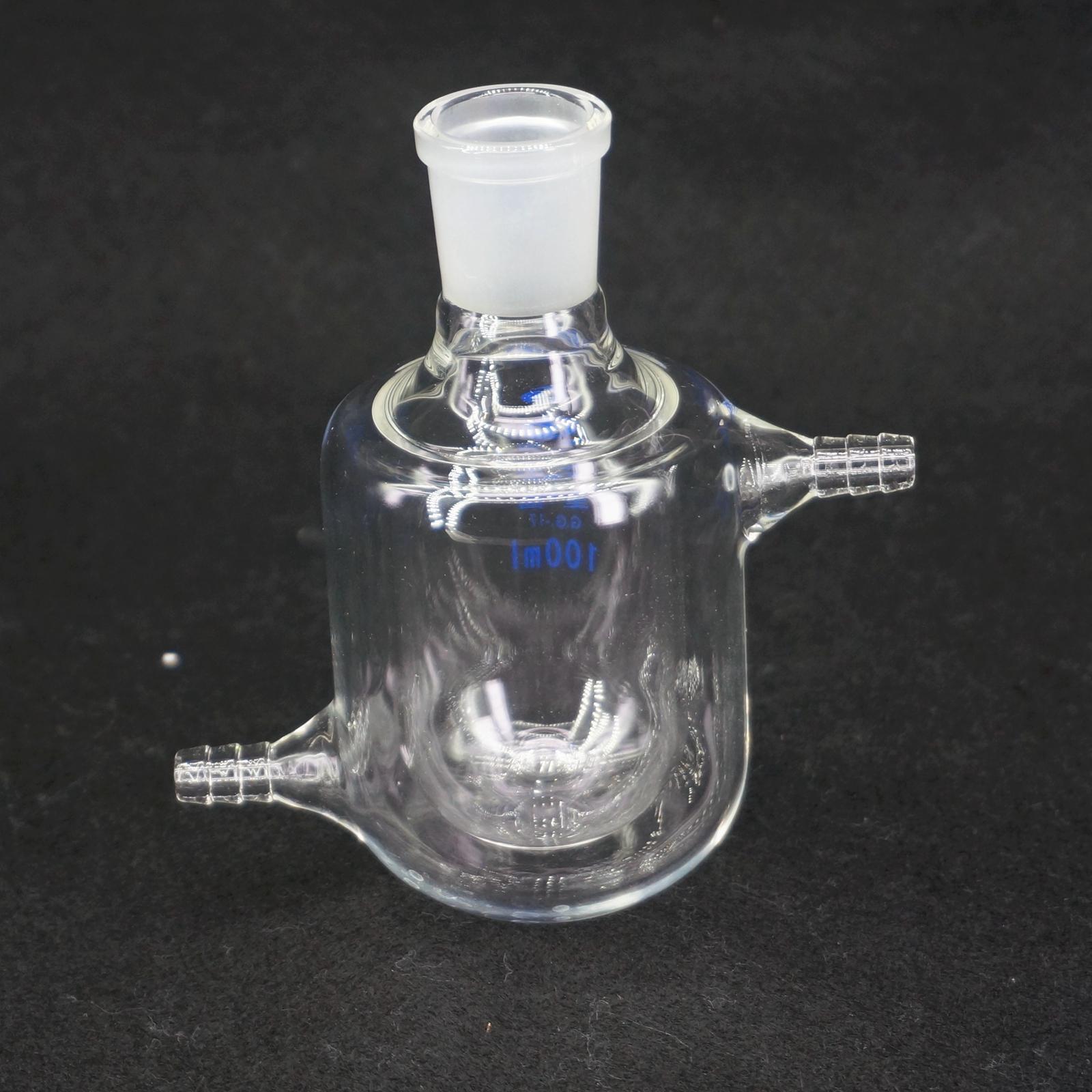 100ml Laboratory Jacketed Glass Double Layer Flask Reactor bottle lab kit tool
