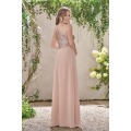 Rose Gold Bridesmaid Dresses A Line Spaghetti Backless Sequins Chiffon Long Beach Wedding Gust Dress vestido de festa longo