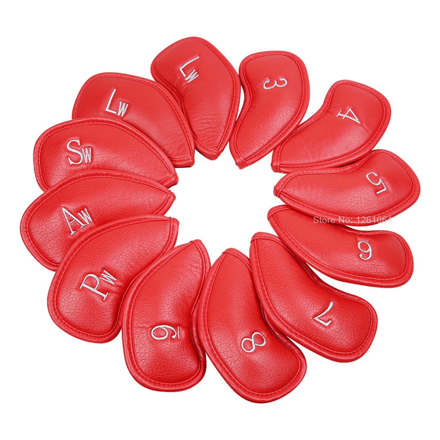 12pcs/set Golf Club Exquisite PU Golf Club Iron Protector With Number 3456789AwSwPwLw Covers