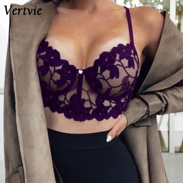 VERTVIE Women Sport Bra Top Black Padded Brassiere Fitness Sports Tank Top Female Sport Bra Women Push Up Bra Active Wear