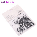 Black Glass Crystal Rhinestones Mix Sizes Nail Art Stones Strass Foil Back For Nail Diamonds Glitter Charms Decoration Tips