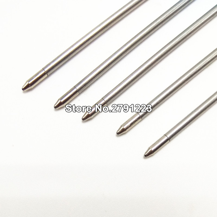 100pcs/lot metal Ball Pen refill 67.2mm length Writing Lead size 1.0mm Custom size available Stationery office Accessories