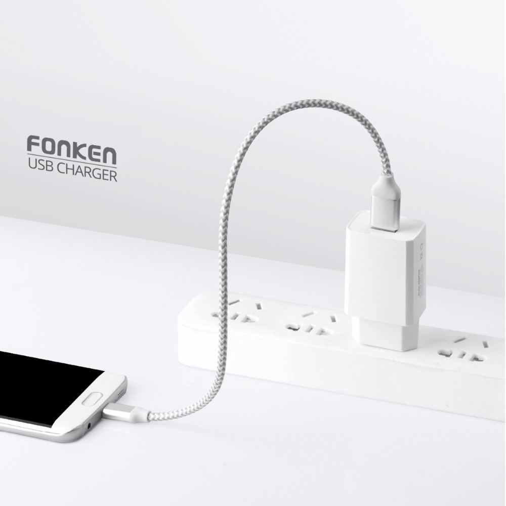 FONKEN USB Charger 5W 5V 1A Universal Phone Charger Portable Wall Charger USB Power Adapter Charging for Samsung Mobile Phone