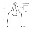 Large Women Foldable Shopping Bag Eco-friendly Reusable Portable Shoulder Handbag Folding Pouch Travel Groceries Washable Tote
