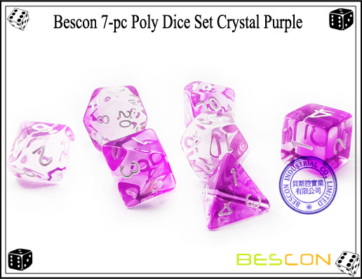 Crystal Purple Dice Set-2