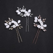 Wedding Headdress Silver Rose gold Rhinestone Hair Accessories Elegant Women Ornaments Flower Hair Pin Bridal Headwear