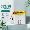 3.7V 400mAh 582728 Lithium Polymer Li-Po li ion Rechargeable Battery For smartwatch GPS Bluetooth PDA notebook speaker Lipo cell