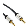 JINCHI Wholesale of recorded audio cable wire 3.5mm male to male audio cable car AUX audio cable Aluminum crystal mesh
