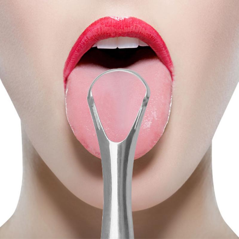 Tongue Cleaner Stainless Steel Scraper Reusable Tongue Scraper for Oral Care Oral Hygiene Odor Scraper Scraping