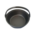 ZITING 24cm Cast Iron Pot Soup Stock Pots Wild Cookware Stewpan With Wood Cover General Use for Gas and Induction Cooker