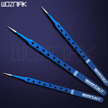 MECHANIC hollow heat-dissipating tweezers, lengthened thickened high hardness tweezers for repairing mobile phone PCB IC tweezer