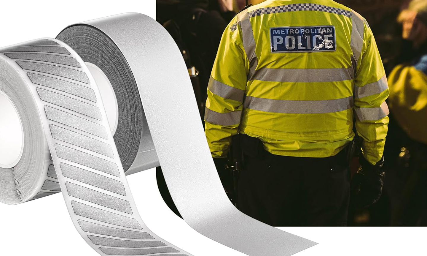 Iron on reflective tape