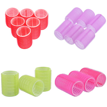 6x Big Self Grip Hair Rollers Cling DIY Hair Curlers