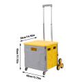 Folding Cart Heavy Duty Crate Handcart With 8 Wheels Portable Tools Carrier For Travel Shopping Moving Luggage Home Storage