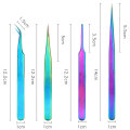 21 Style Rainbow Stainless Steel Nail Cuticle Pusher Tweezer Nail Art Files UV Gel Polish Remove Manicure Care Groove Clean Tool