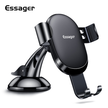 Essager Gravity Car Phone Holder For Samsung Xiaomi Universal Mount Sucker Holder For Phone in Car Mobile Phone Holder Stand