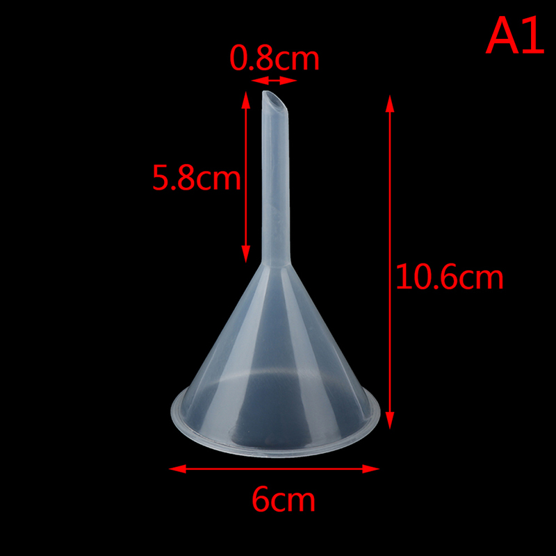 60mm Mouth Dia Laboratory Clear White Plastic Filter Funnel