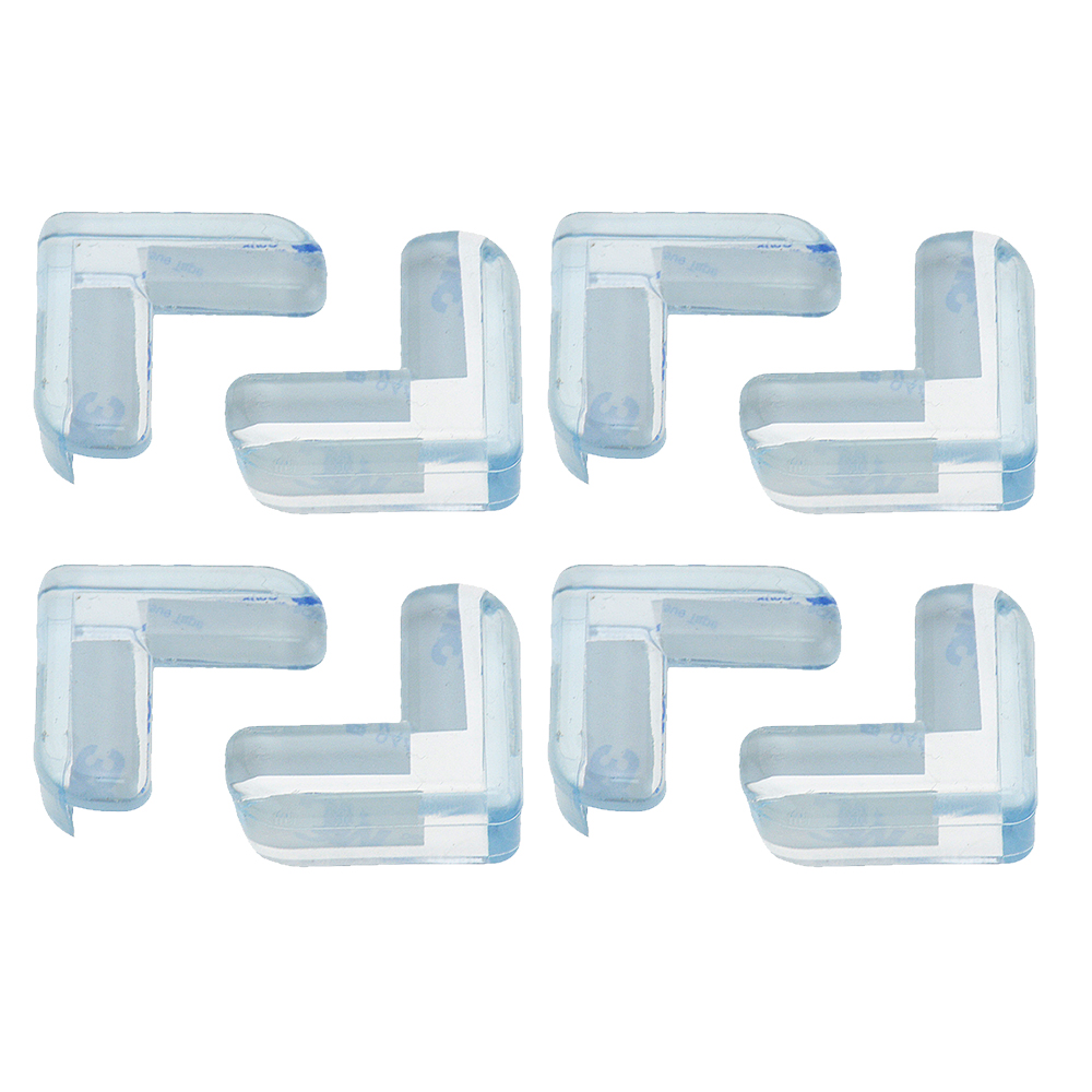 4pcs Thickened Transparent Silica Gel Baby Anti-Collision Table Corner Safety Protective Sheath