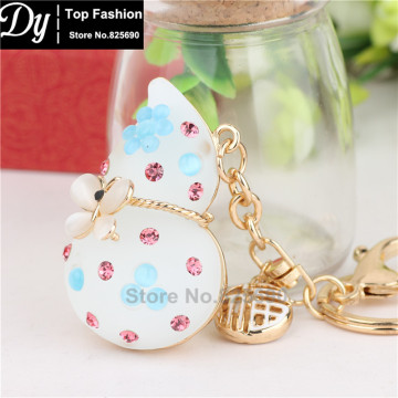 Crystal Rhinestone Alloy Keychain For Women Handbag Resin Hoist Rhinestone Key Ring Car Key Holder Chaveiro