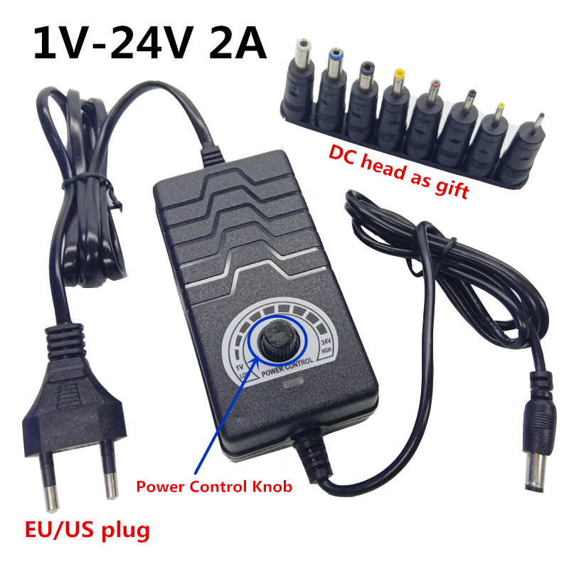 Adjustable 1V-24V 2A AC To DC 3V 9V 12V 24V Universal Power Adapter Supply Switching Charger Adatper ac/dc 1V to 24V Volt