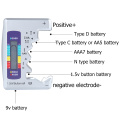 Digital Battery Tester Battery Capacitance Diagnostic Tool Button Universal Tester LCD Display Check AA AAA 9V/1.5V