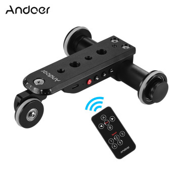 Andoer PPL-06S Pro Auto Dolly Motorized Video Slider Skater 5 Speeds Car Action Camera Remote Control Phone Holder