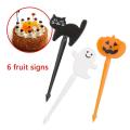 6pcs Lunch Decoration Bento Accessory Food Pick Halloween Decoration