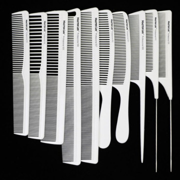 10Pcs Hairdresser Comb Set White Hair Cutting Comb Barber Combs Heat Resistant Hair Comb Hair Brush Salon Tools Hair Accessories