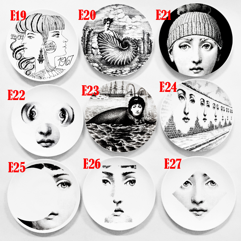 Vintage Plates Nordic Home Studio Hotel Bar Decorative Hanging Artwork Wall Plate Craft Dishes