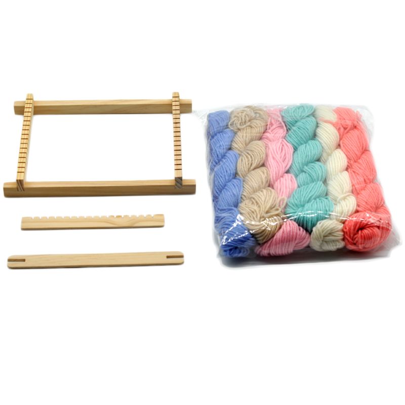 Wood Knitting Weaving Loom Tapestry Yarn Kit Handloom Machine DIY Handmade Tool for Beginners Children Adults Parent-child
